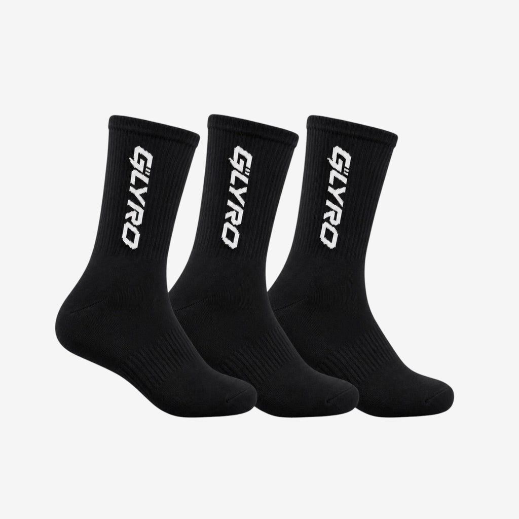 GLYRO ACTIVE CREW SOCKS - BLACK