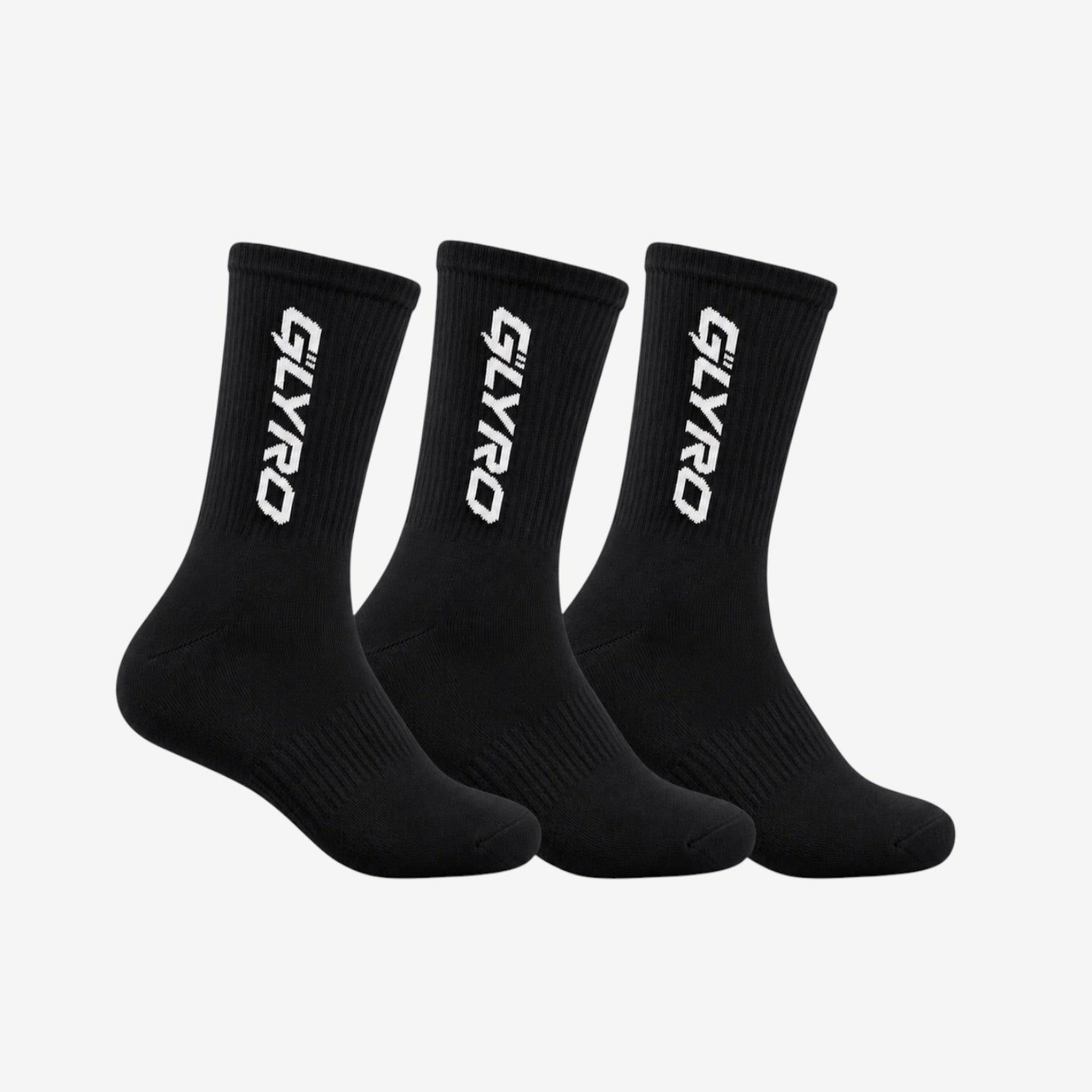 GLYRO ACTIVE CREW SOCKS - BLACK