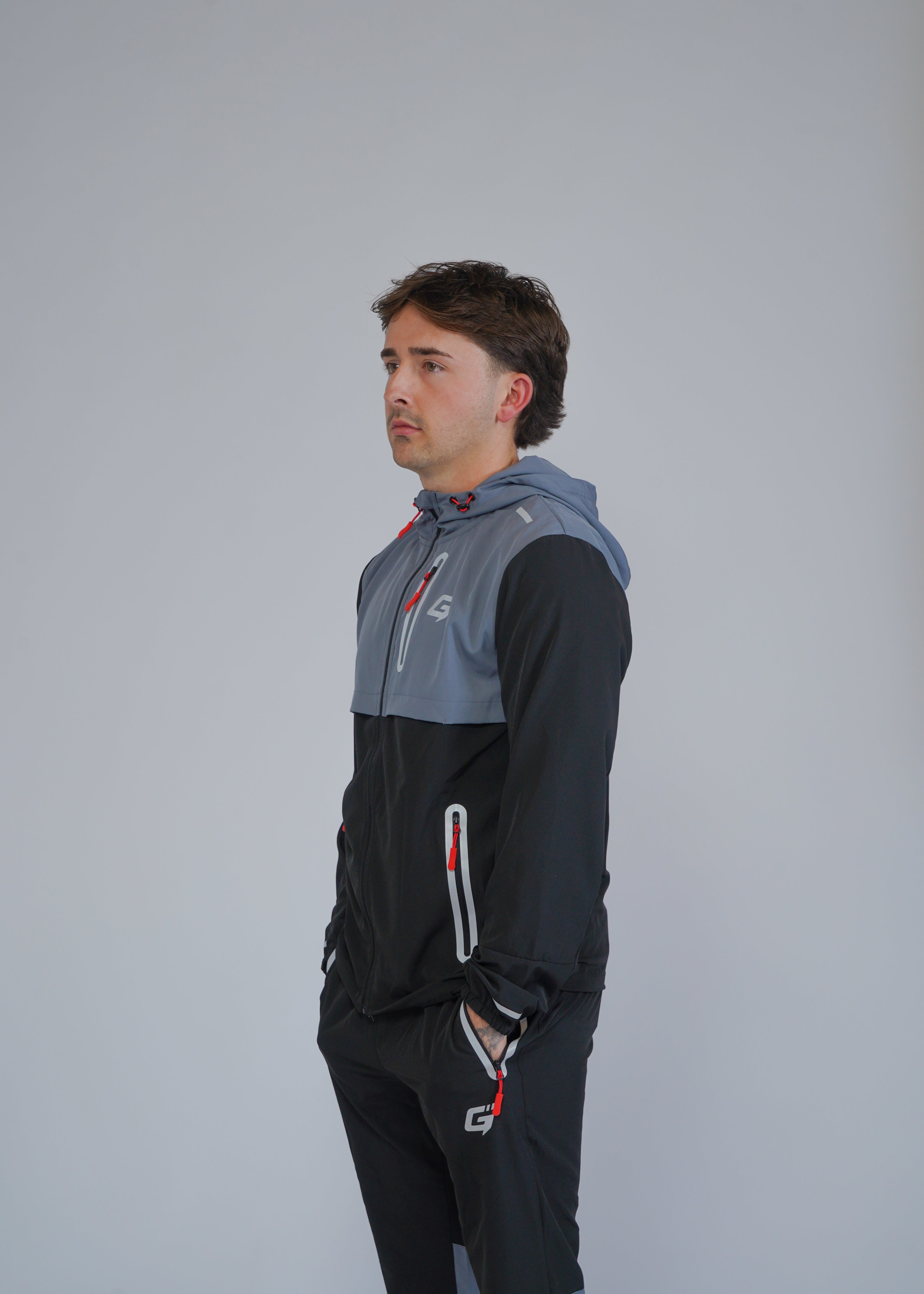 REFLECT 1.0 TRACKSUIT - BLACK/SLATE/SOLAR RED