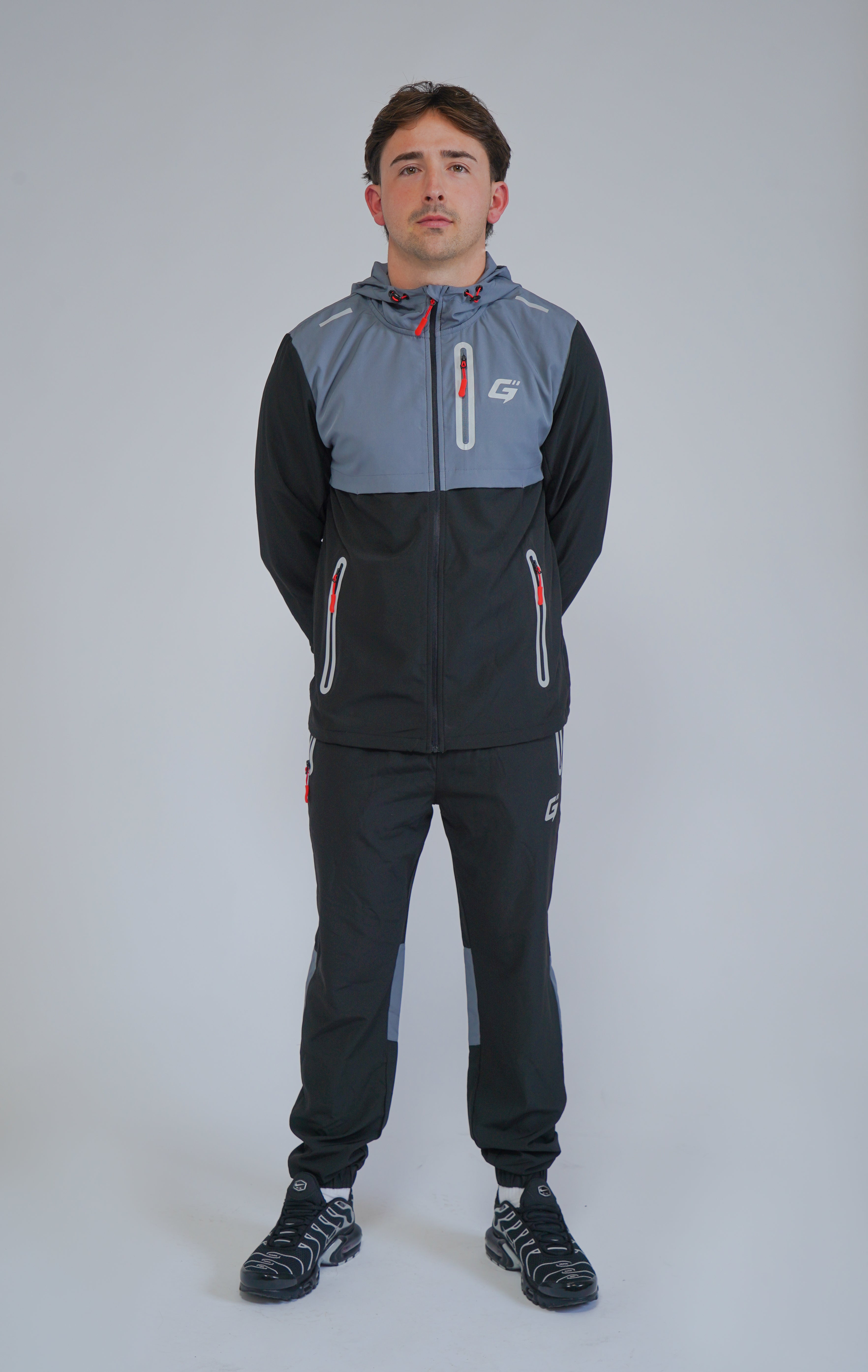 REFLECT 1.0 TRACKSUIT - BLACK/SLATE/SOLAR RED