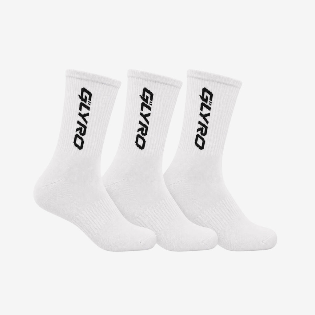 GLYRO ACTIVE CREW SOCKS - WHITE