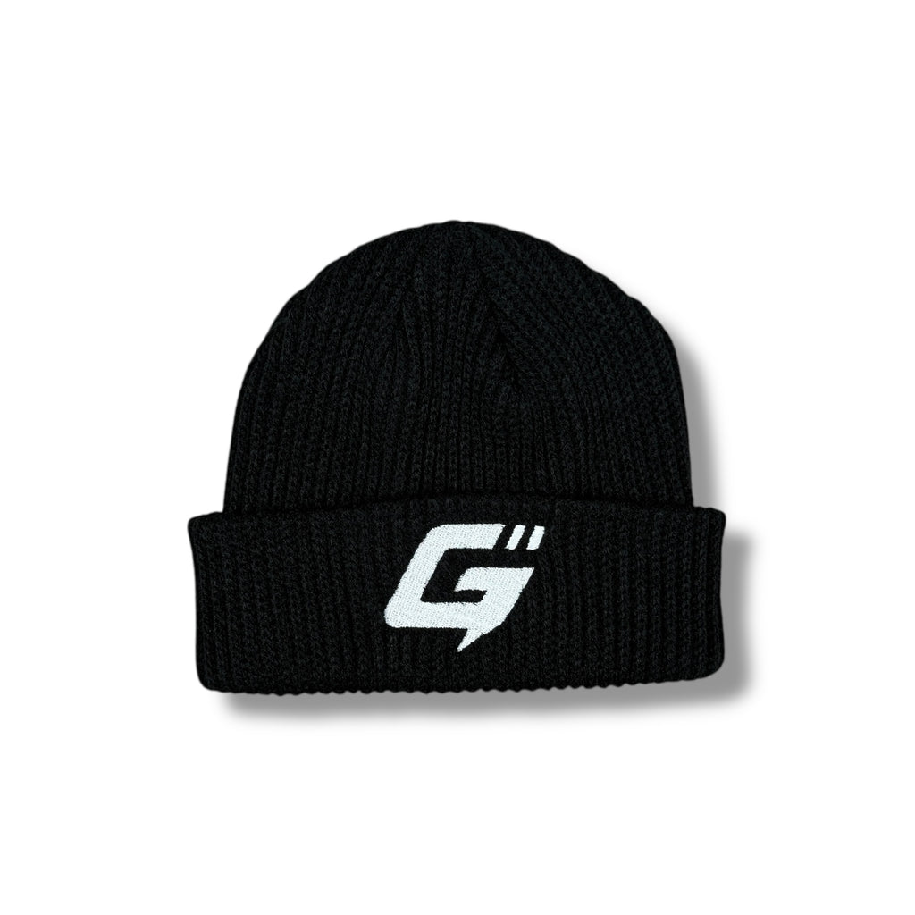 PEAK BEANIE HAT - BLACK